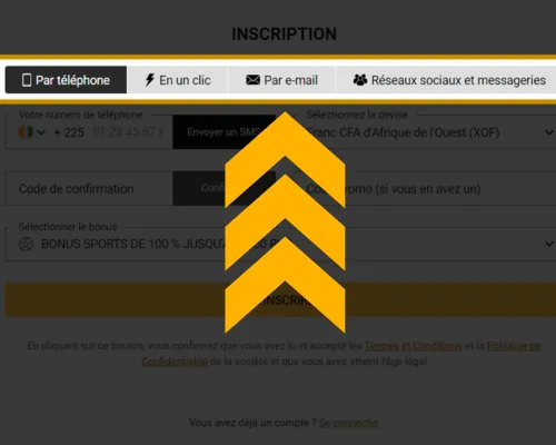 Choisissez l&rsquo;une des quatre fa&ccedil;ons de vous inscrire sur Melbet