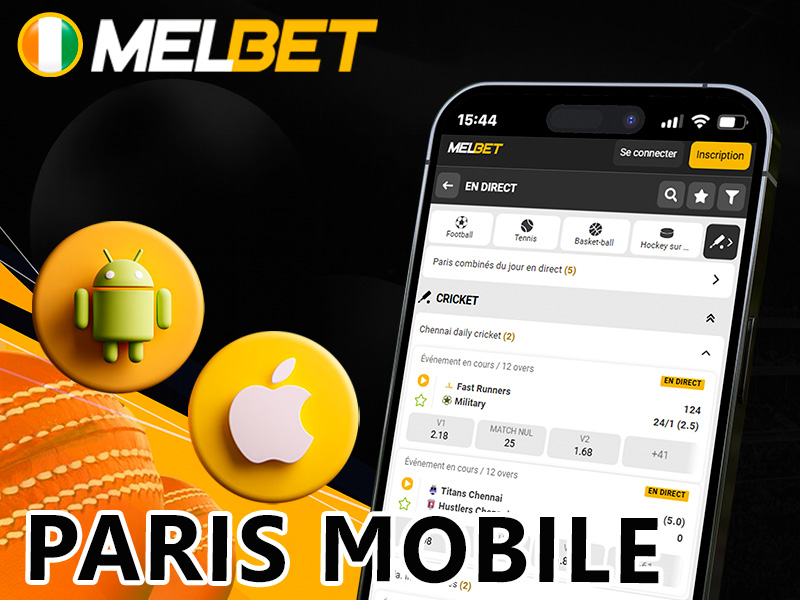 Paris sur le cricket sur mobile Melbet – Android et iOS