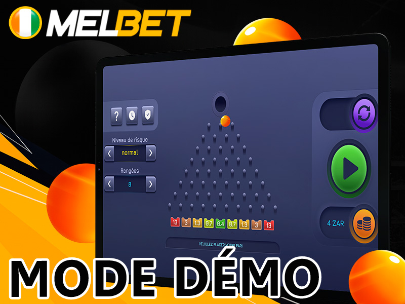 Capture d’écran du jeu Plinko en mode démo sur Melbet