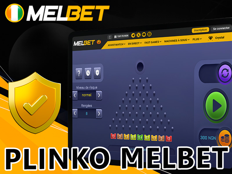 Capture d’écran du jeu Plinko sur le site officiel Melbet