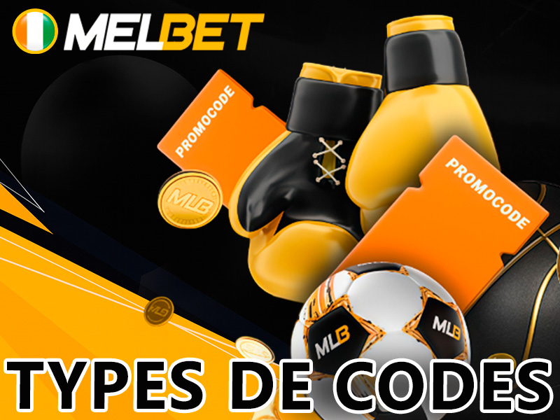 Différents types de codes promotionnels Melbet