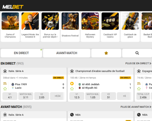 Site officiel de Melbet