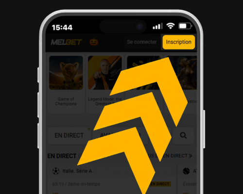Bouton Inscription sur le site Melbet