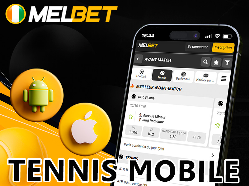 Paris tennis sur mobile via l’application Melbet
