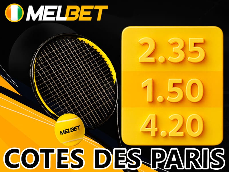 Formats et fonctionnement des cotes tennis sur Melbet